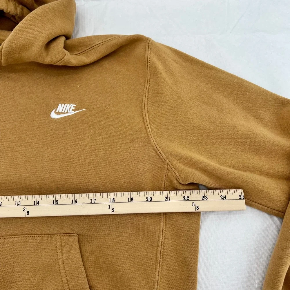 Nike Sportswear Club Fleece Pullover Hoodie Camel Tan BV2654-722‎ Mens Medium